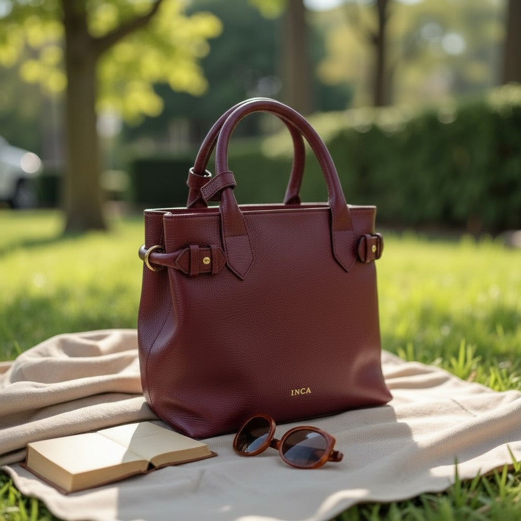 The Ariana - INCA Textured Leather Handbag