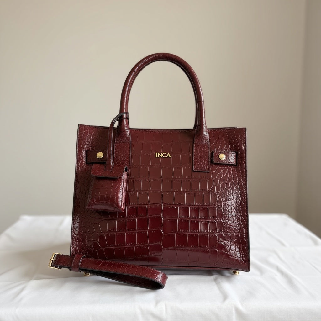 The Artemis - INCA Croco Leather Handbag