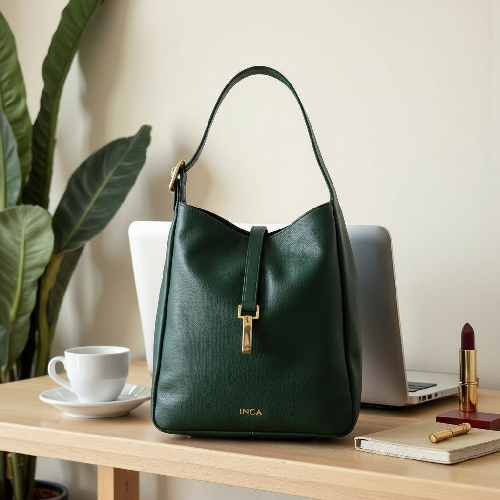 The Helena - INCA Fine Print Leather Handbag