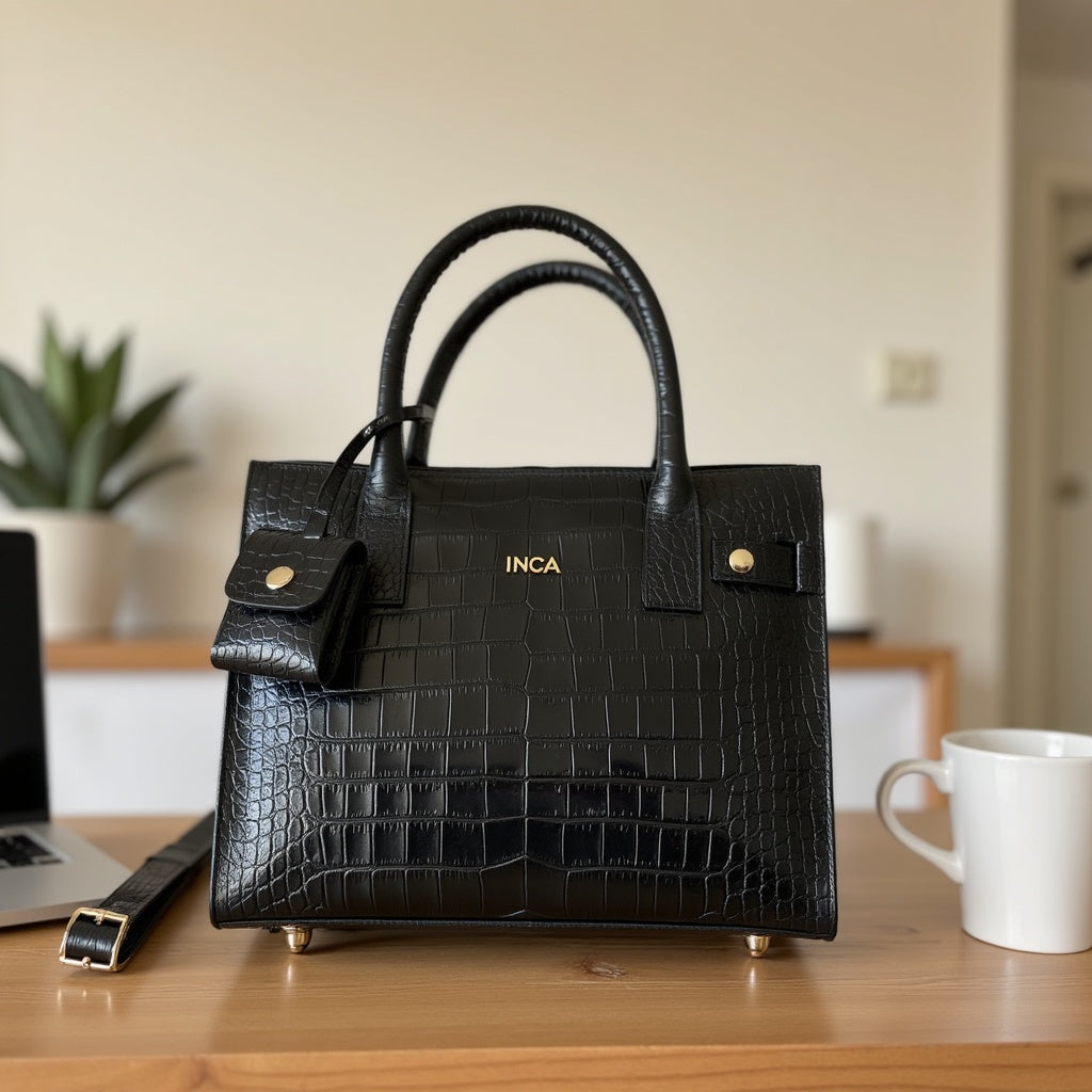 The Artemis - INCA Croco Leather Handbag