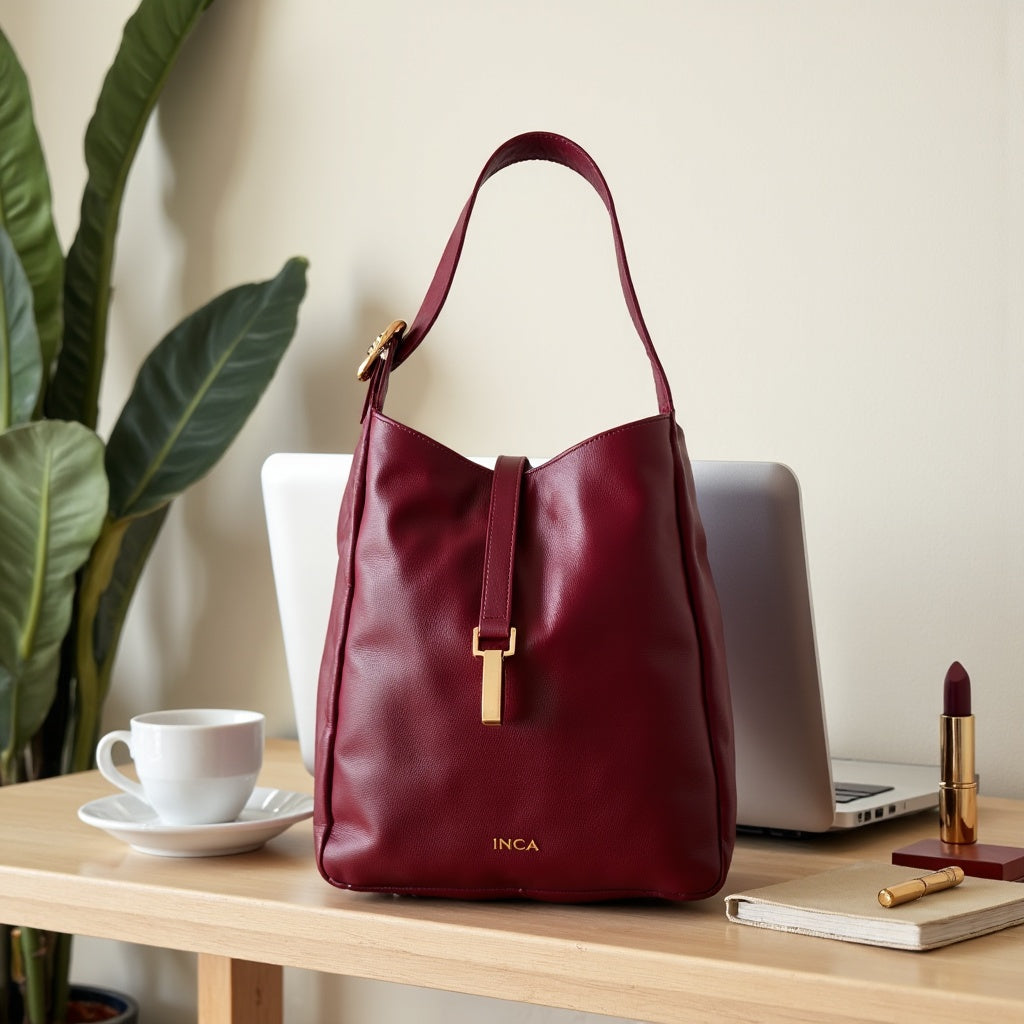 The Helena - INCA Fine Print Leather Handbag
