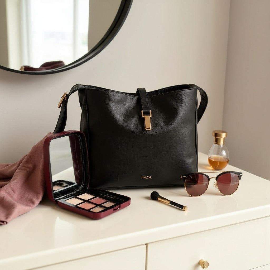 The Helena - INCA Fine Print Leather Handbag